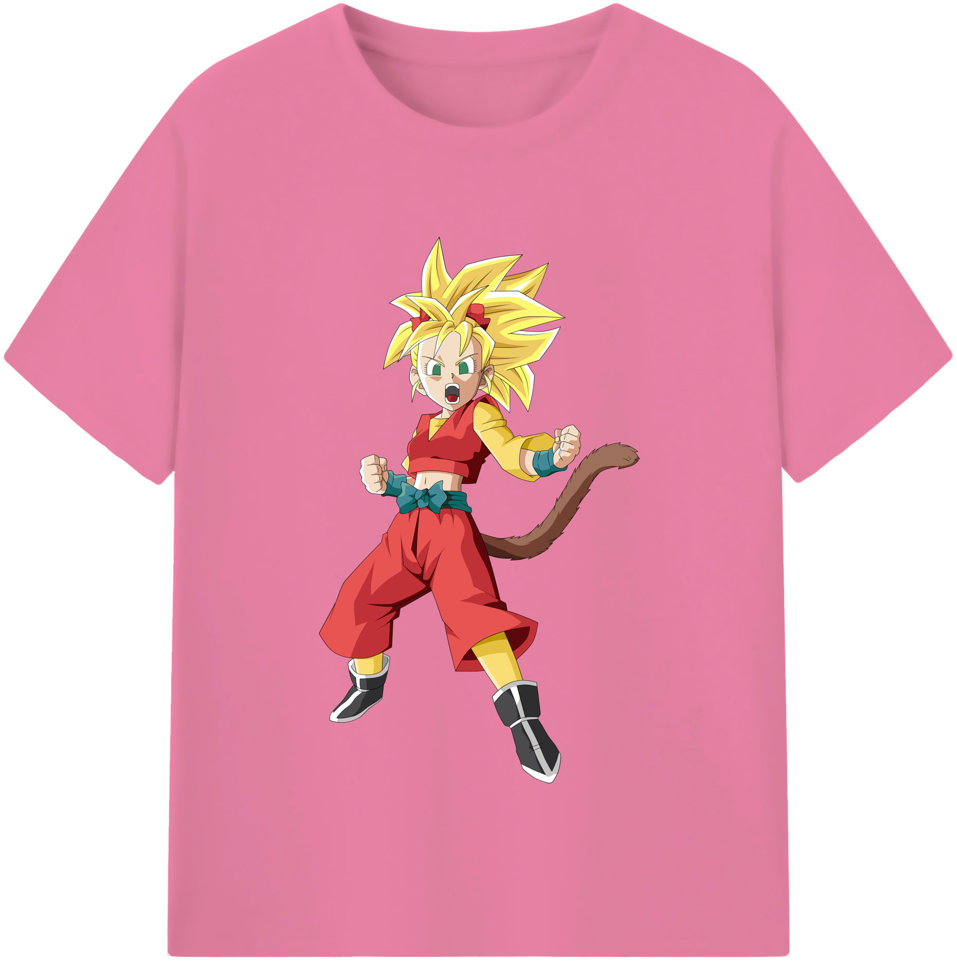 （画像用） ドラゴンボール カリフラ DRAGON BALL Caulifla 綿100％半袖Tシャツ（フロントプリント）